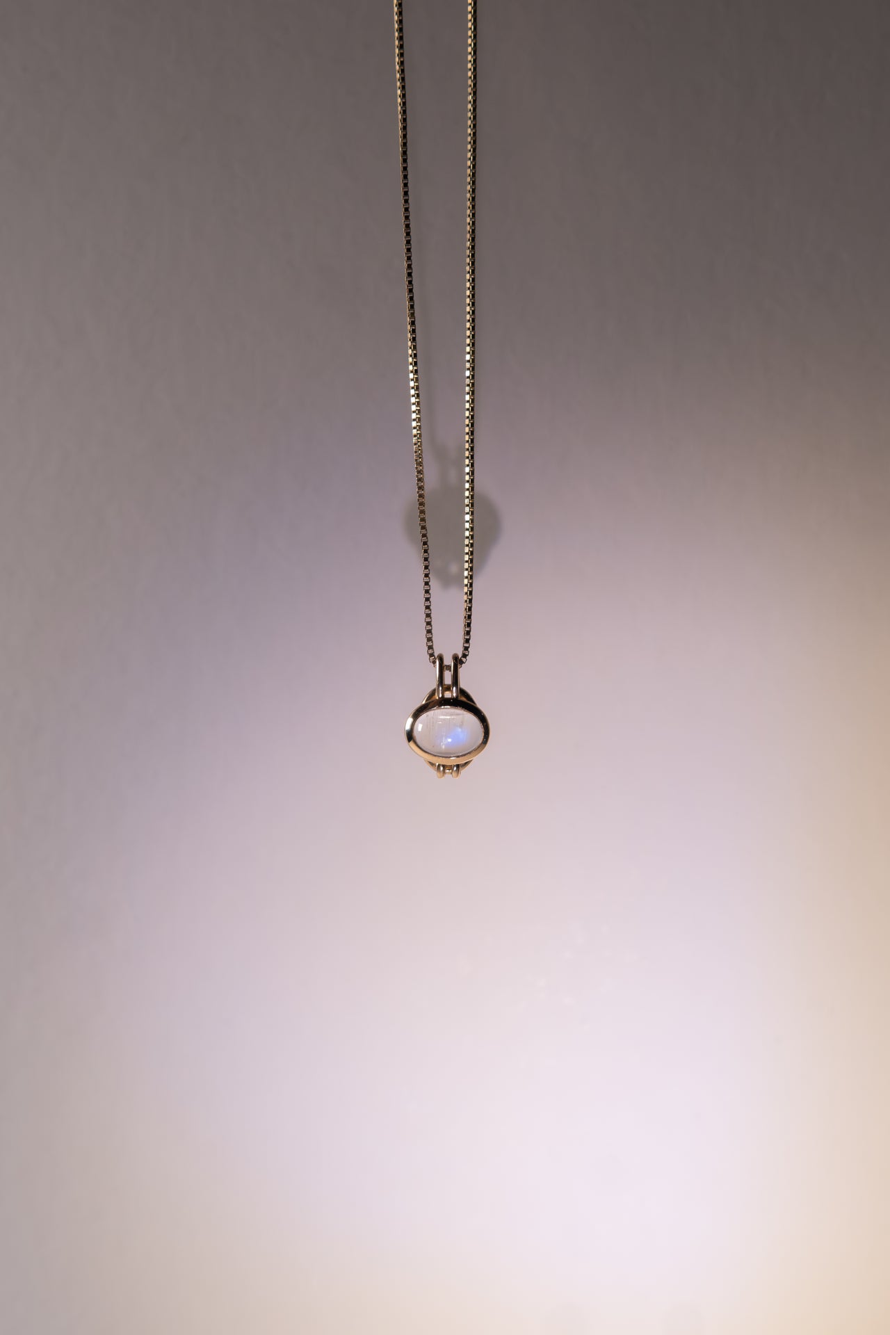 Eye of the Universe Necklace - Rainbow Moonstone