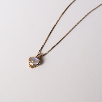 Eye of the Universe Necklace - Rainbow Moonstone