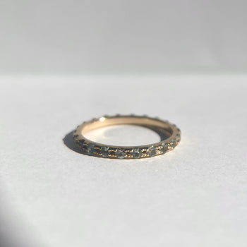 THE SPACE BETWEEN ETERNITY BAND - Green Sapphire