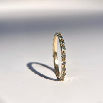 THE SPACE BETWEEN ETERNITY BAND - Green Sapphire