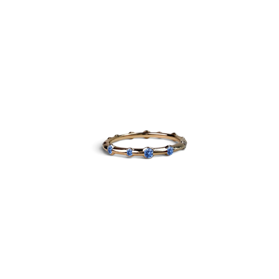 Stardust Eternity Band - Denim Blue Sapphire