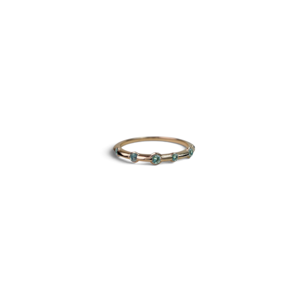 Stardust Demi Band - Green Sapphire