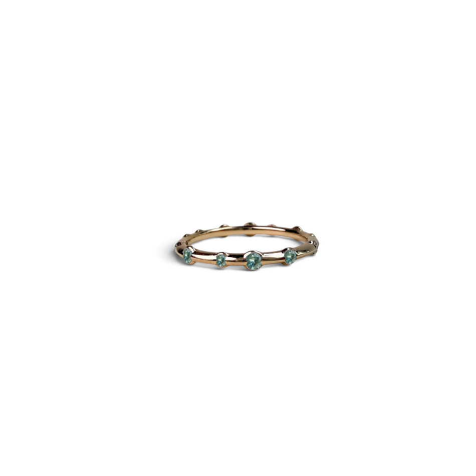 Stardust Eternity Band - Green Sapphire